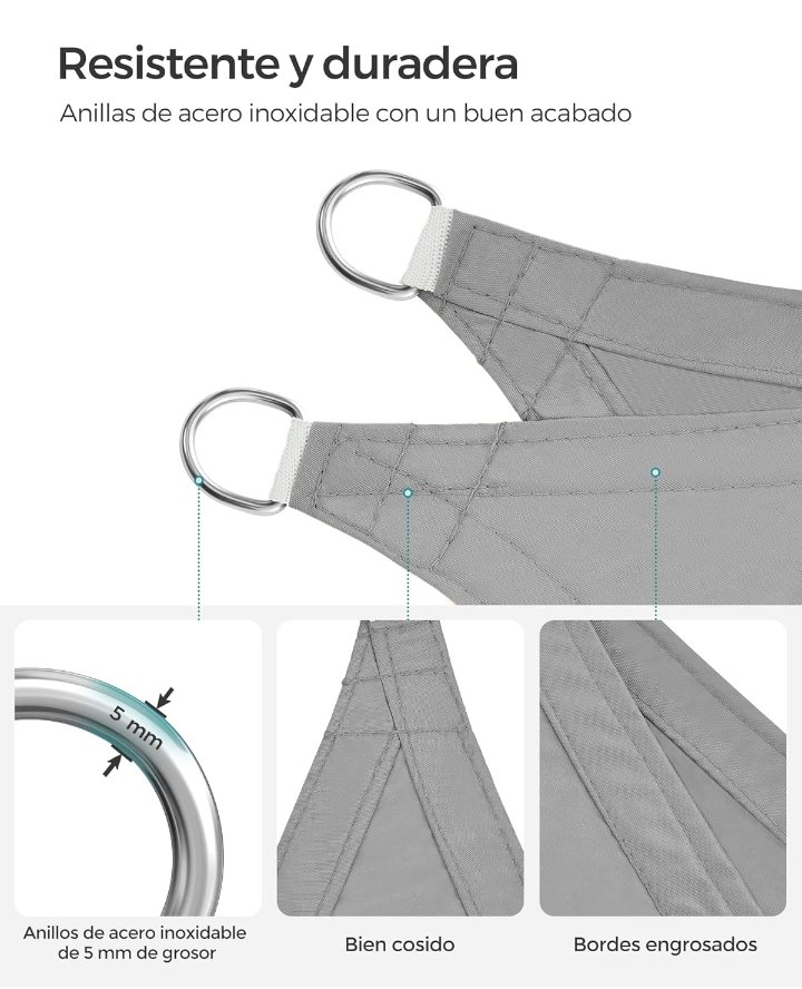 Vela de sombra SONGMICS GSH35GY - Imagen 2
