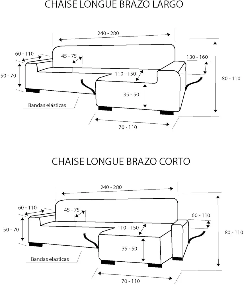 Funda Chaise - Longue Brazo Derecho Marrón - Martina Home - Imagen 2
