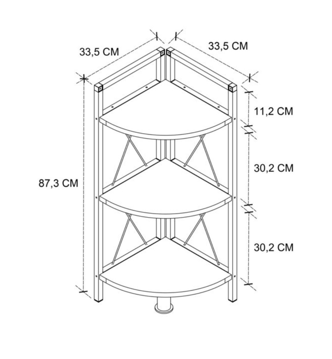 Estante esquinero de madera - Imagen 2