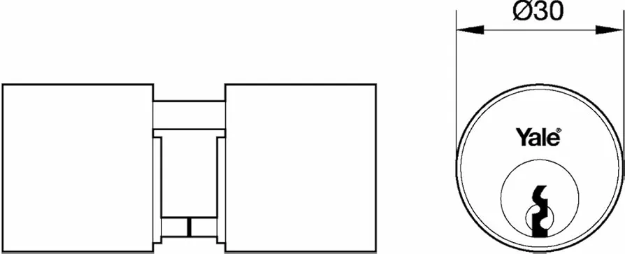 Cerradura - Yl5 Jgo Cil 45-8.50-1 - YALE - Imagen 2