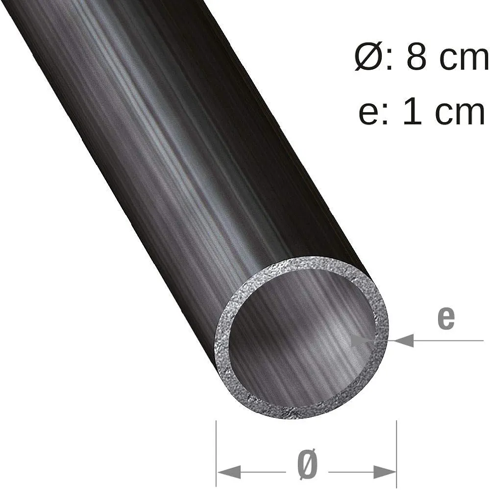 Tubo redondo de acero - 8 x 1 mm - CQFD - Imagen 2