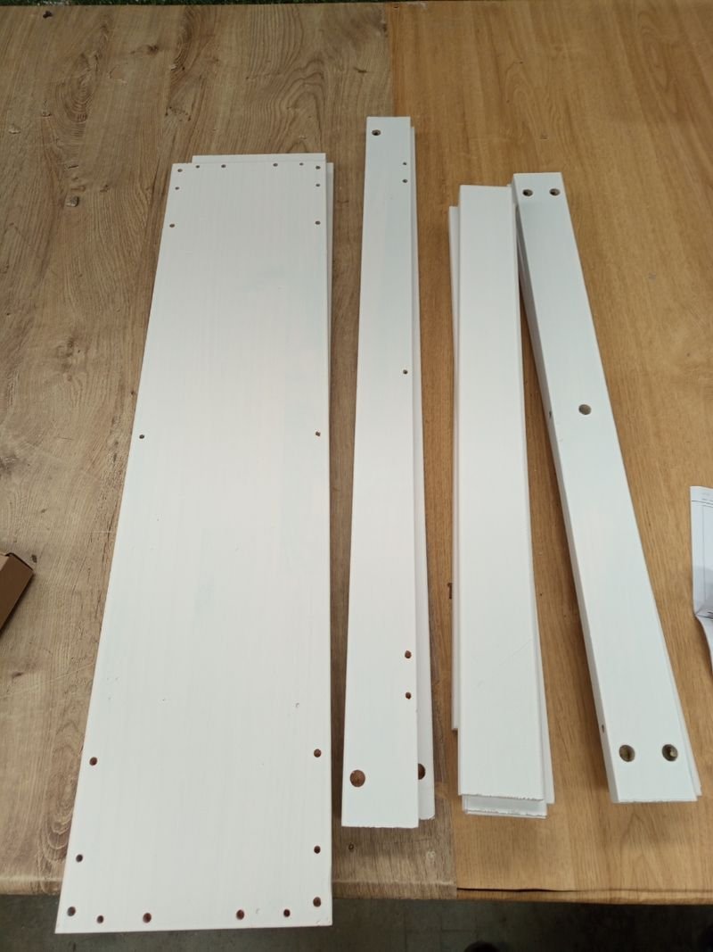 Cubierta radiador blanco vidaXL -madera - Imagen 2