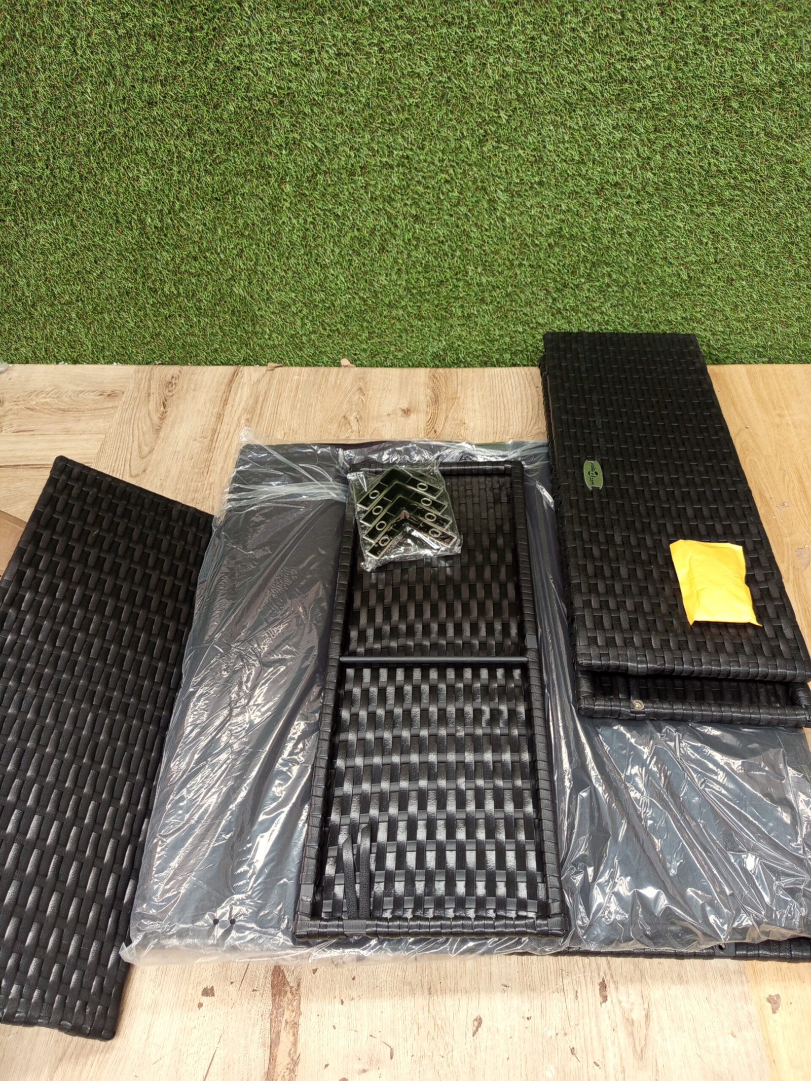 vidaXL Reposapiés de jardín y cojín. - Imagen 2