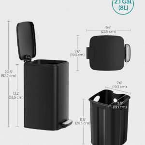 Cubo de basura, 8 L - LTB591B0802 - SONGMICS