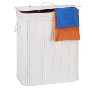 Cestos Ropa Sucia con Tapa y 2 Compartimentos,