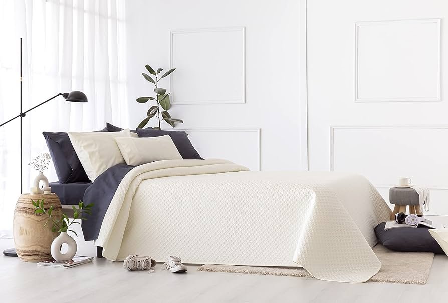 Colcha Bouti - Cama 80/90-180x260cm Beige - Todocama