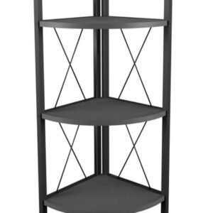 Estante esquinero de madera