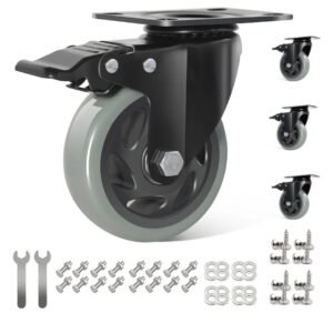 4 Ruedas para Muebles con Freno 100MM