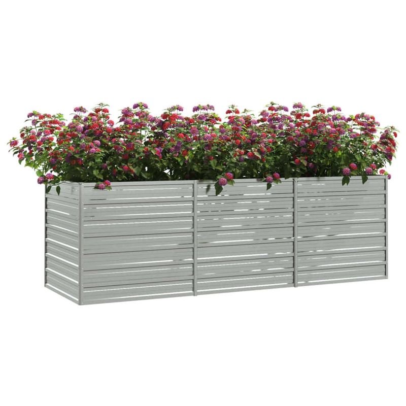 Jardinera Metal Gris - 240x80x77cm - vidaXL