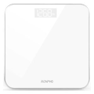 Báscula De Baño Digital RENPHO, Báscula De Peso Corporal De Alta Precisión Con Pantalla Iluminada