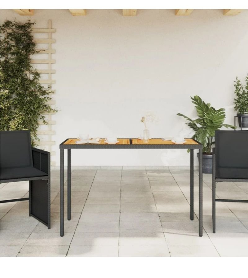 Mesa jardín madera vidaXL - negra.