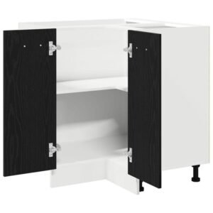 vidaXL Gabinete Esquinero Negro.
