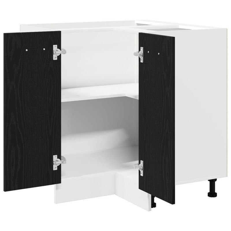 vidaXL Gabinete Esquinero Negro.