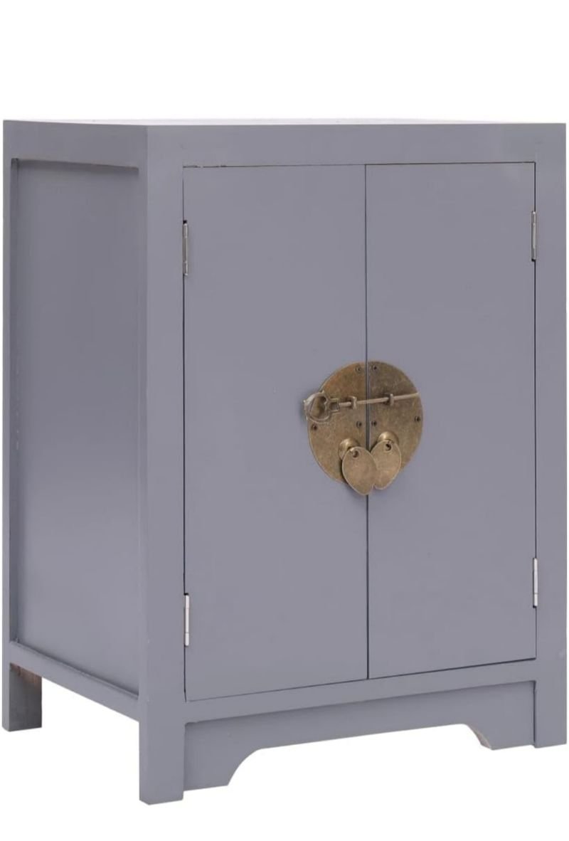 Mesita noche gris - Mueble madera