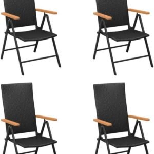 4 Sillas Jardín Plegables - VidaXL
