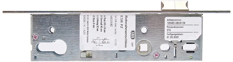 Cerradura embutida - 23,5 x 8,4 x 2,4 cm - ABUS