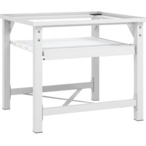 Base lavadora blanca c/estante - metal