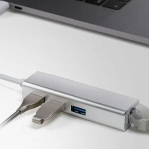 Adaptador USB-C a Ethernet, USB y puertos