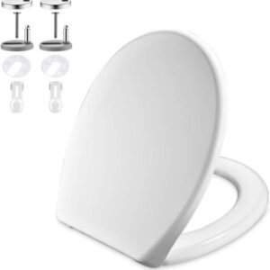 Asiento inodoro blanco - liberación rápida