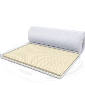 FDM Sobrecolchón de látex MAX de 160 x 200 cm, dureza H3, Altura Aprox. 4 cm, Apto para alérgicos, Certificado Öko-Tex, Color Blanco