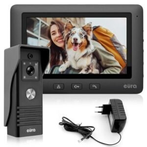 EURA VDP-45A3 Alpha White, Negro, 1 Monitor