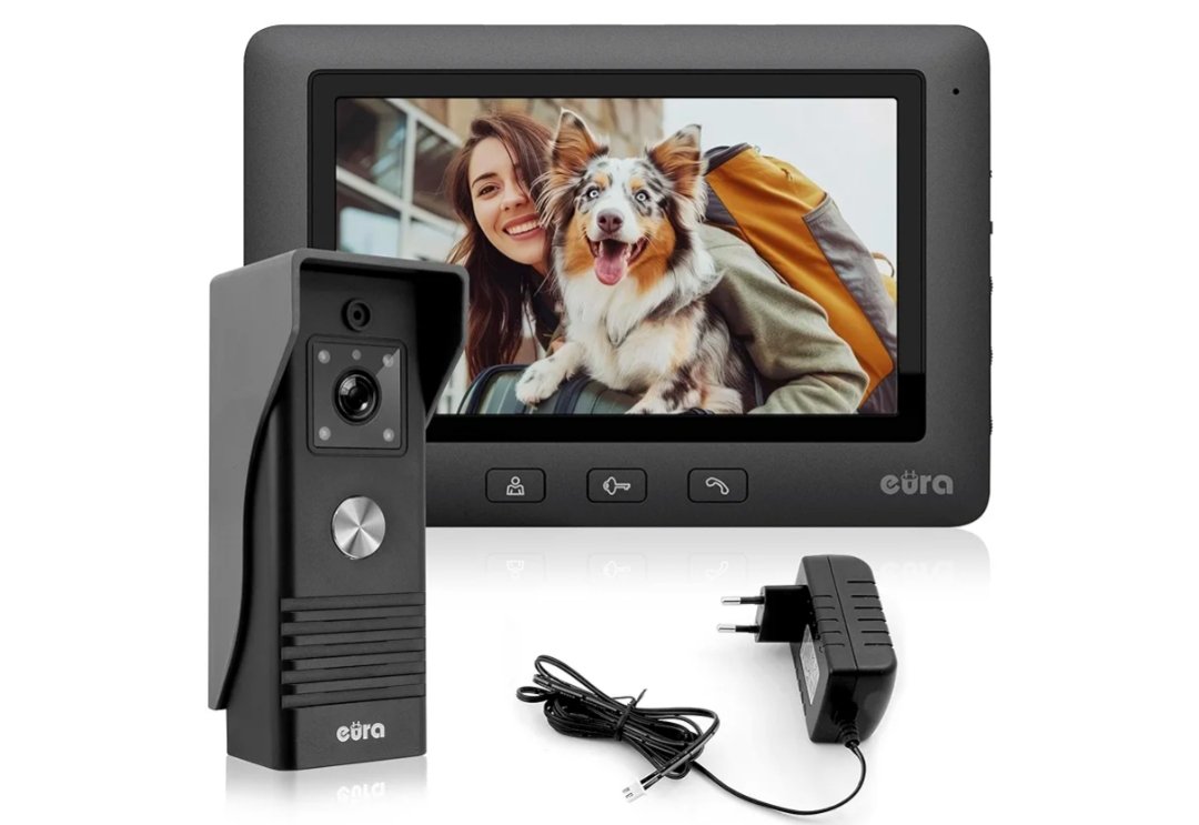 EURA VDP-45A3 Alpha White, Negro, 1 Monitor