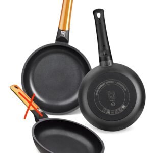 BRA Efficient Orange Juego de 3 Sartenes de Aluminio