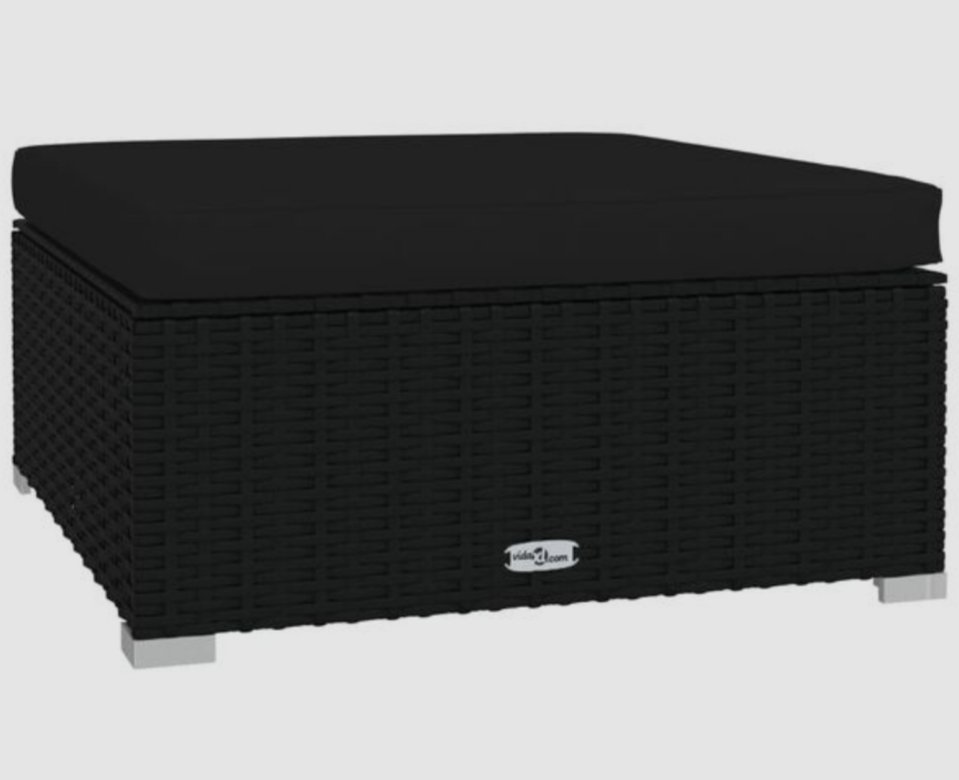 vidaXL Reposapiés de jardín y cojín.