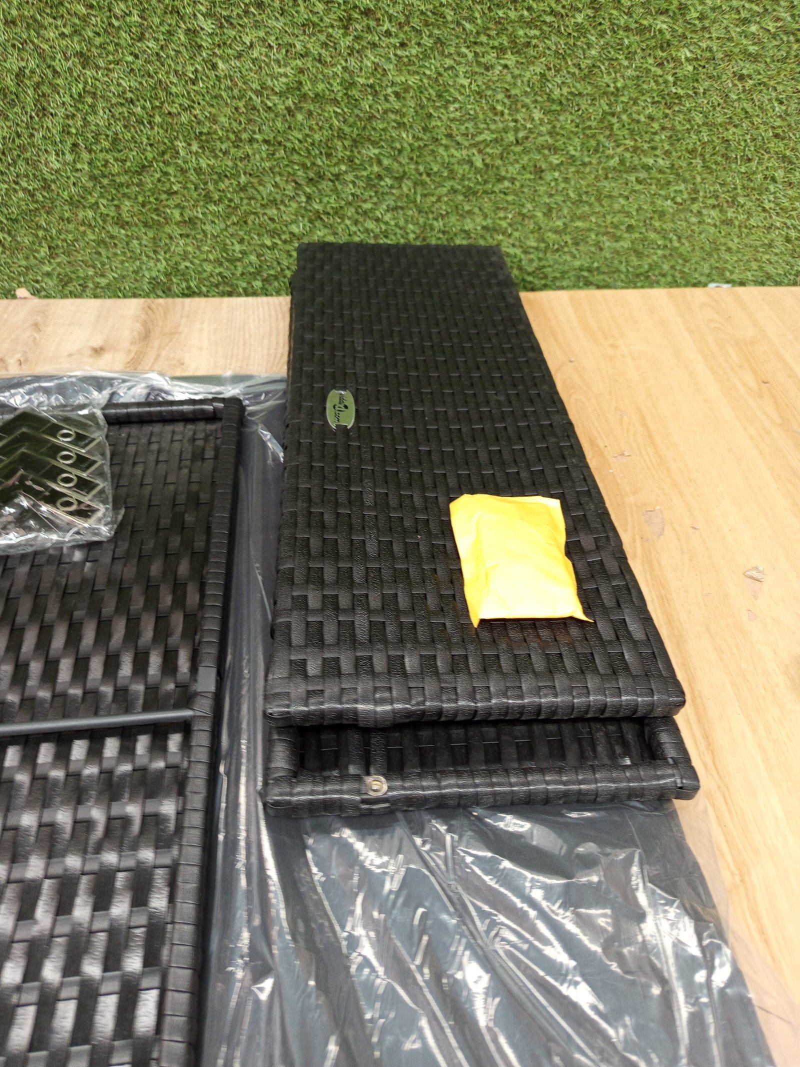 vidaXL Reposapiés de jardín y cojín. - Imagen 5