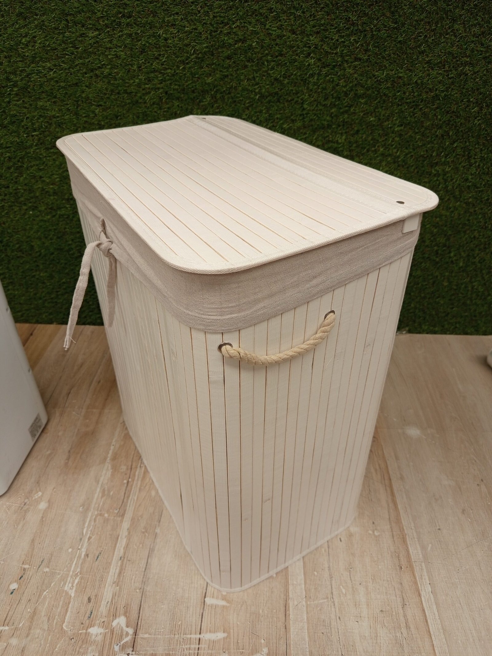 Cestos Ropa Sucia con Tapa y 2 Compartimentos, - Imagen 5