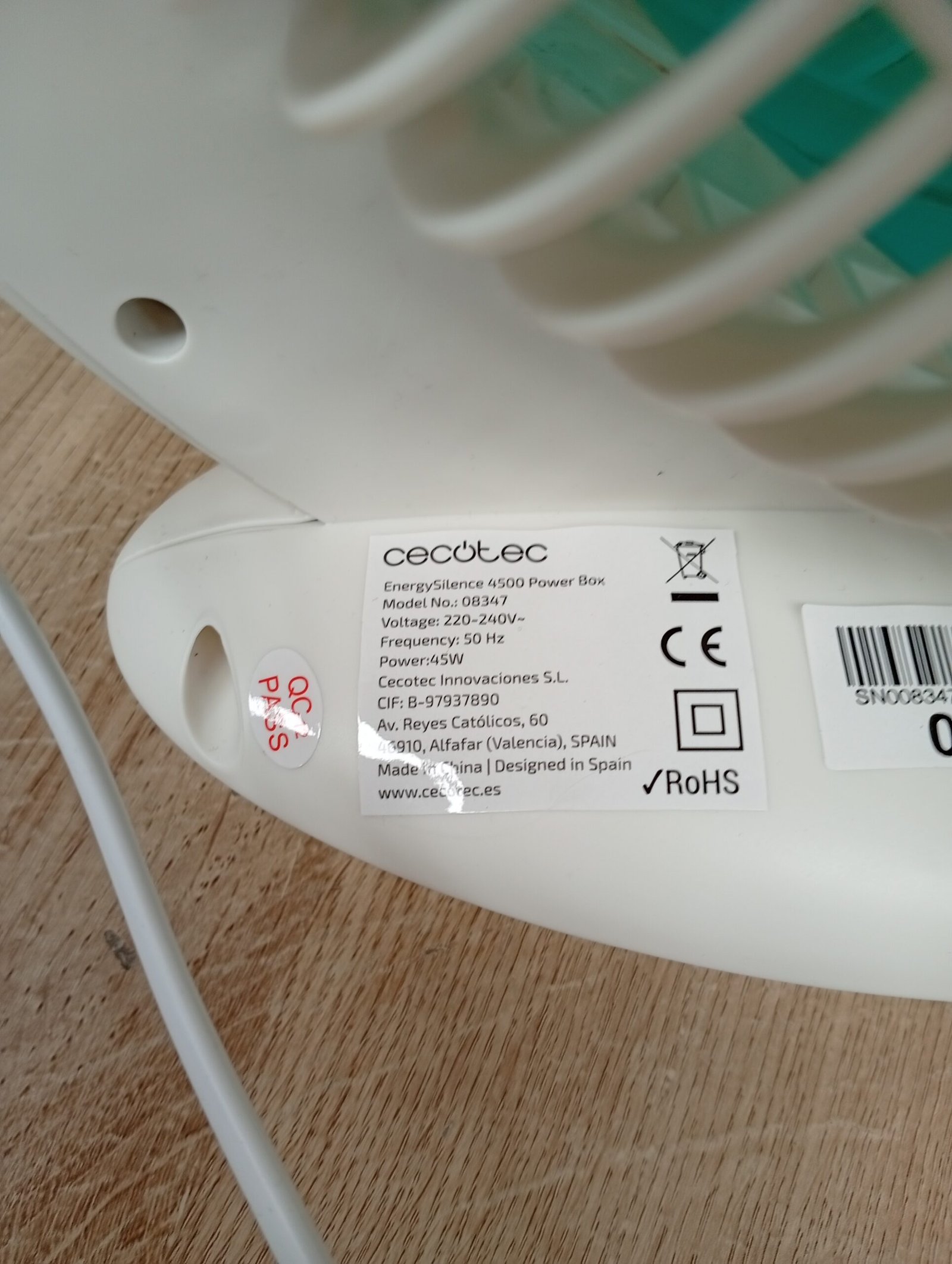 Ventilador de suelo - EnergySilence 4500 Power Box - Cecotec - Imagen 5