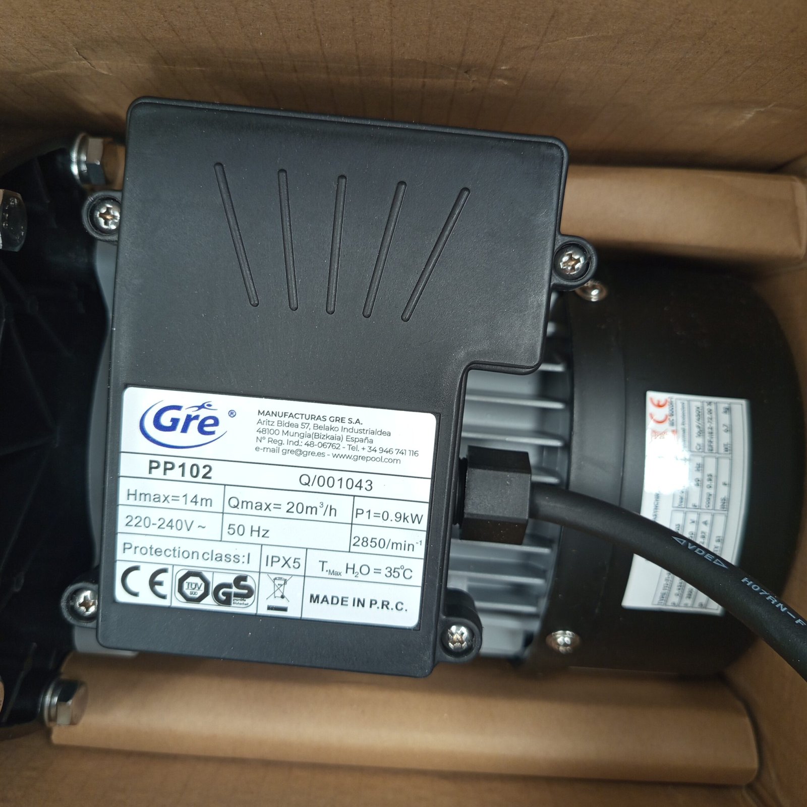 Bomba de Filtración para piscina - PP0102H - GRE. - Imagen 5