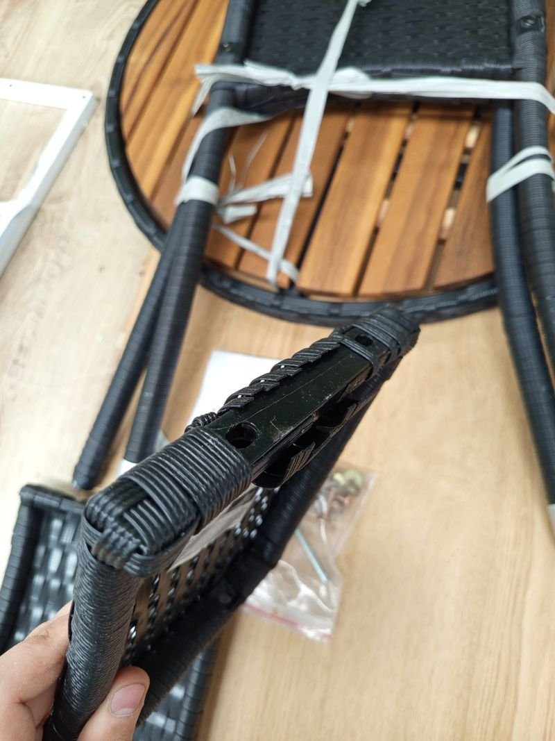 Mesa jardín acacia - ratán negro. - Imagen 5