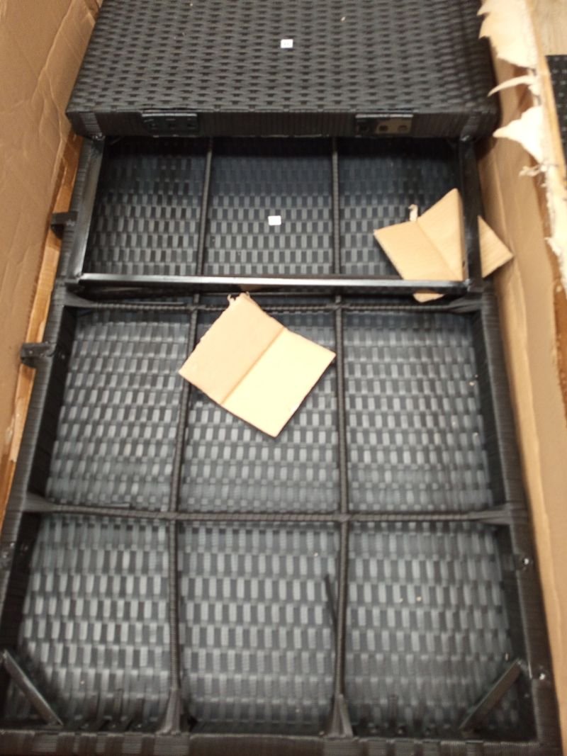 Banco jardín vidaXL ratán negro. - Imagen 5