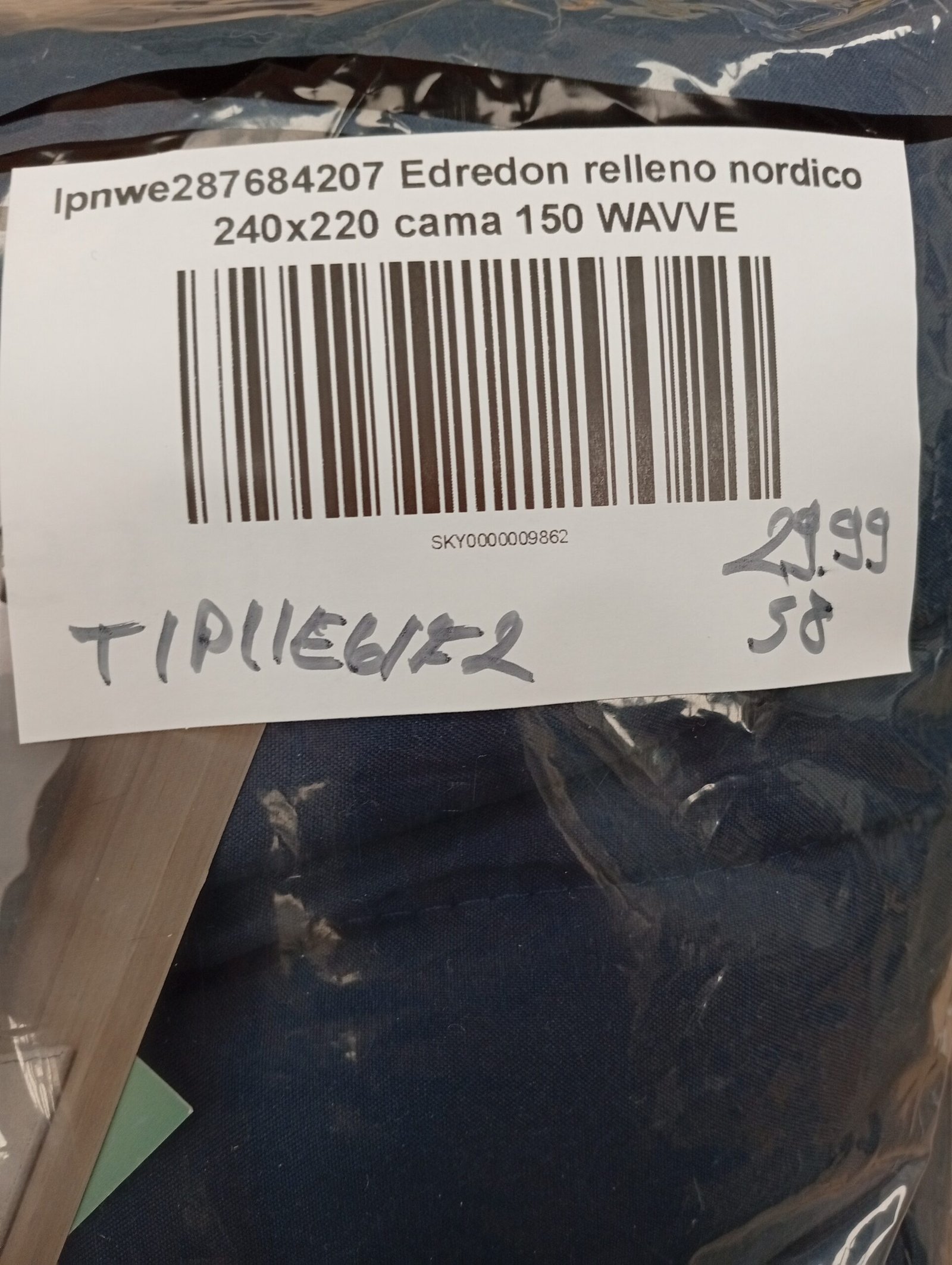 Edredón nórdico - 140x200 cm, Azúl Marino - WAVVE - Imagen 6