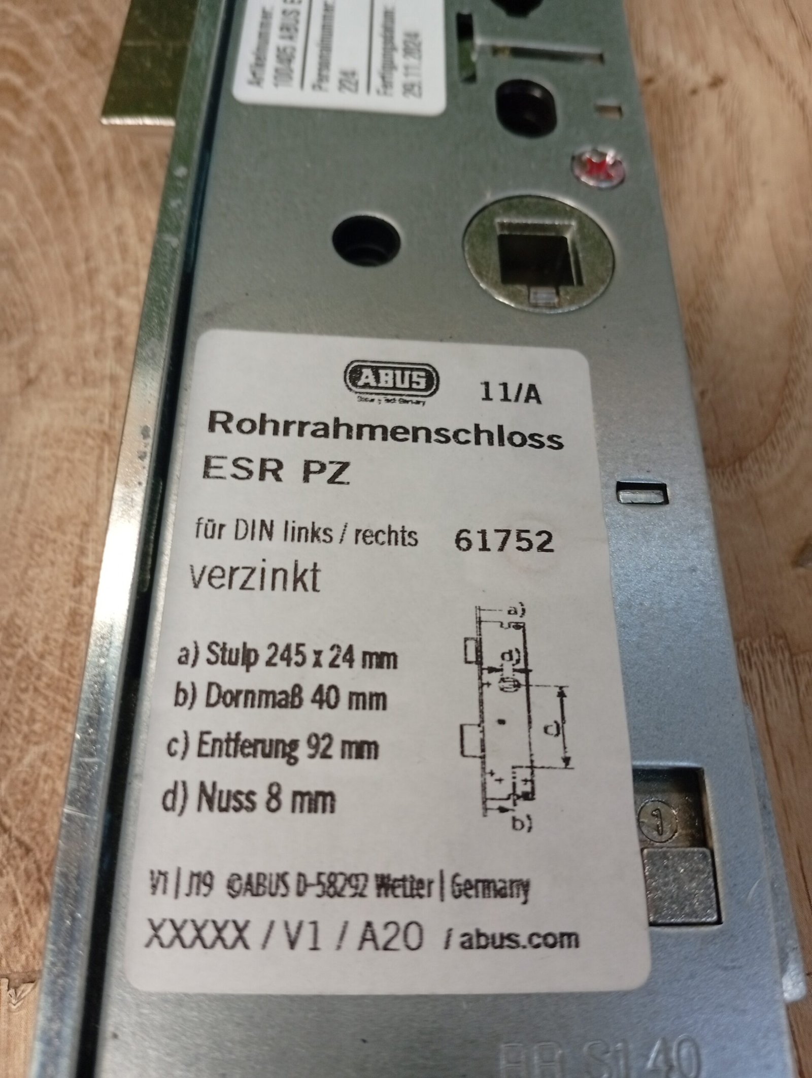 Cerradura embutida - 23,5 x 8,4 x 2,4 cm - ABUS - Imagen 6