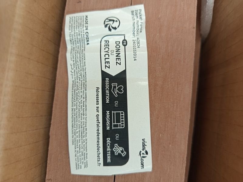 vidaXL - Valla de estacas de jardín de 200x100cm - Imagen 6