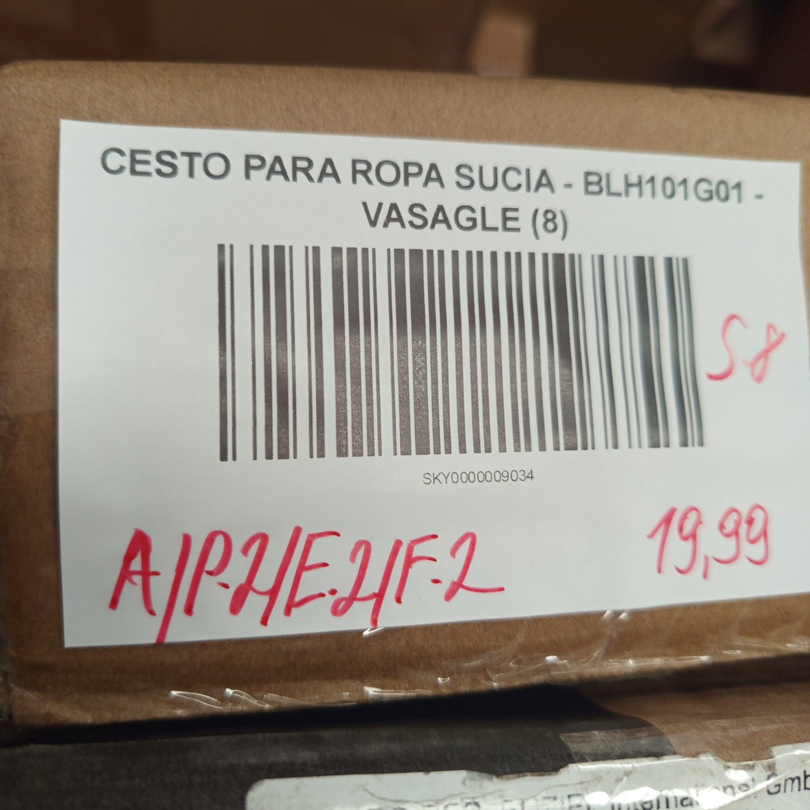 Cesto para Ropa Sucia - BLH101G01 - VASAGLE - Imagen 7