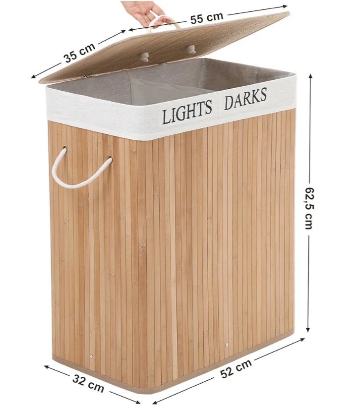 SONGMICS LCB64YV1 CESTO ROPA SUCIA - Imagen 2