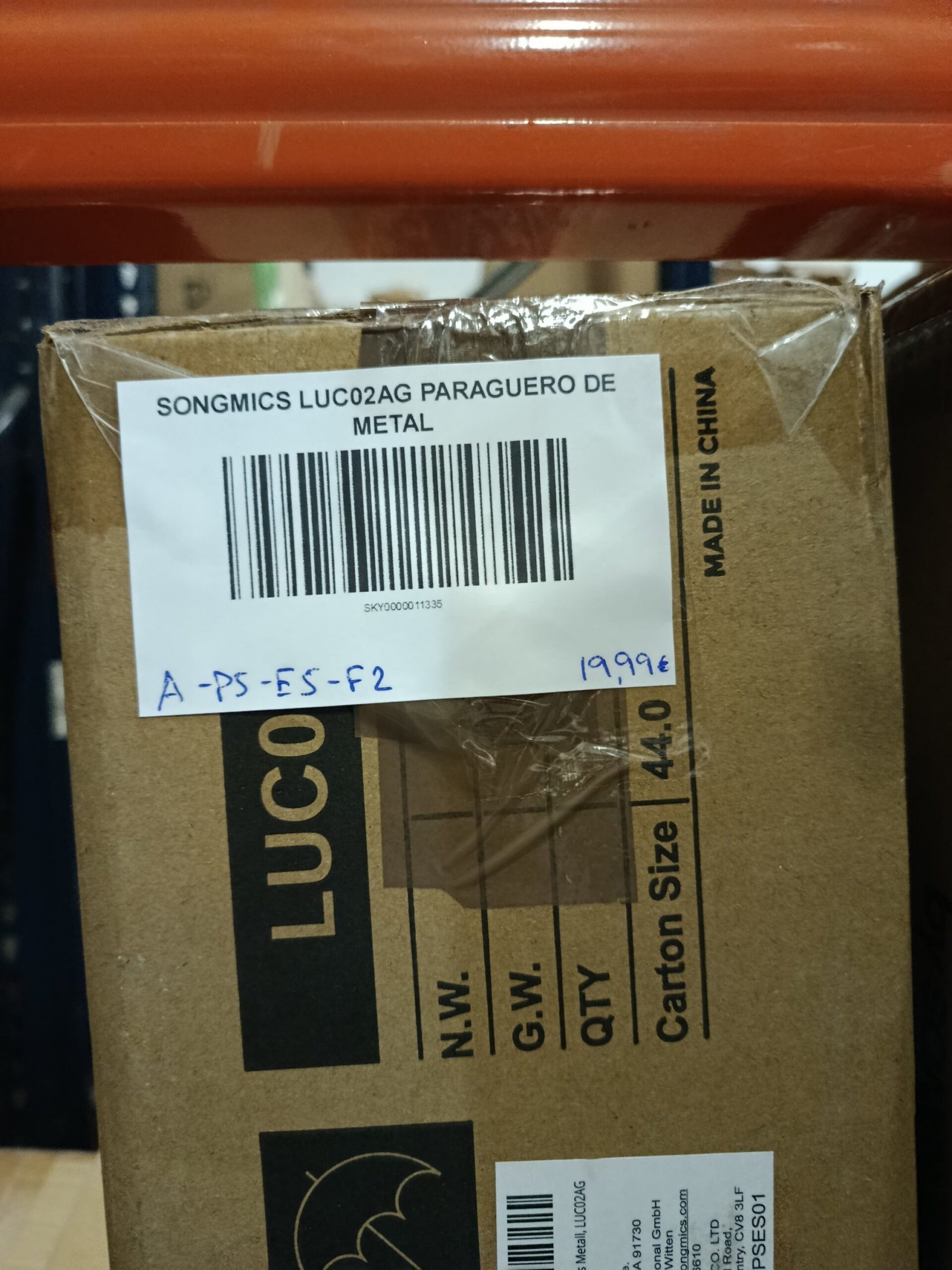 SONGMICS LUC02AG PARAGUERO DE METAL - Imagen 7