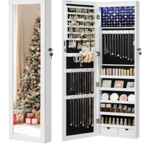 SONGMICS JBC93W ESPEJO JOYERO DE PARED