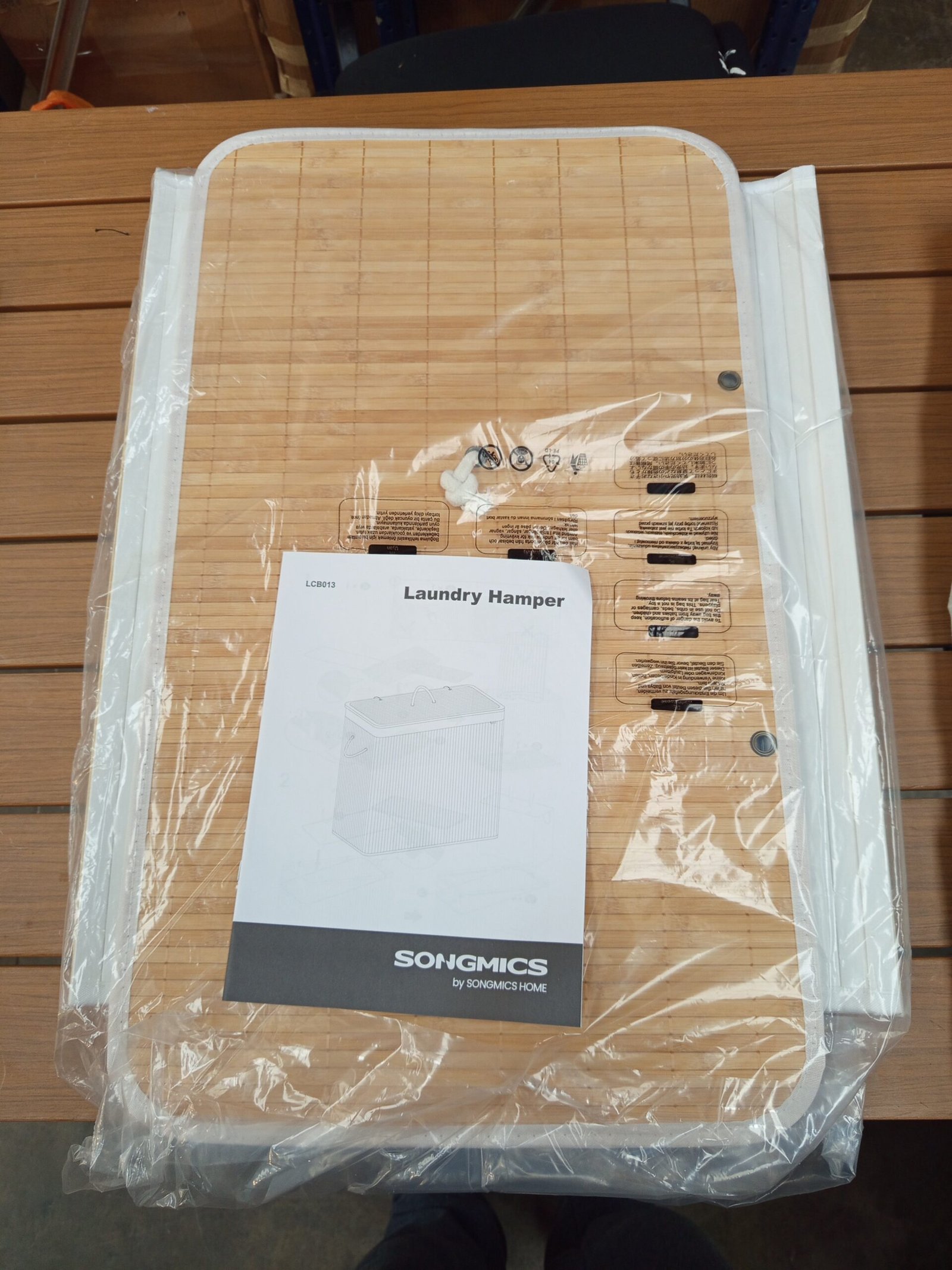 SONGMICS LBC013W01 Cesta para ropa sucia de 3 compartimentos - Imagen 5