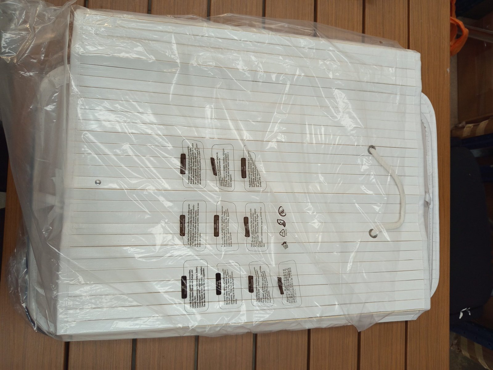 SONGMICS LBC013W01 Cesta para ropa sucia de 3 compartimentos - Imagen 3