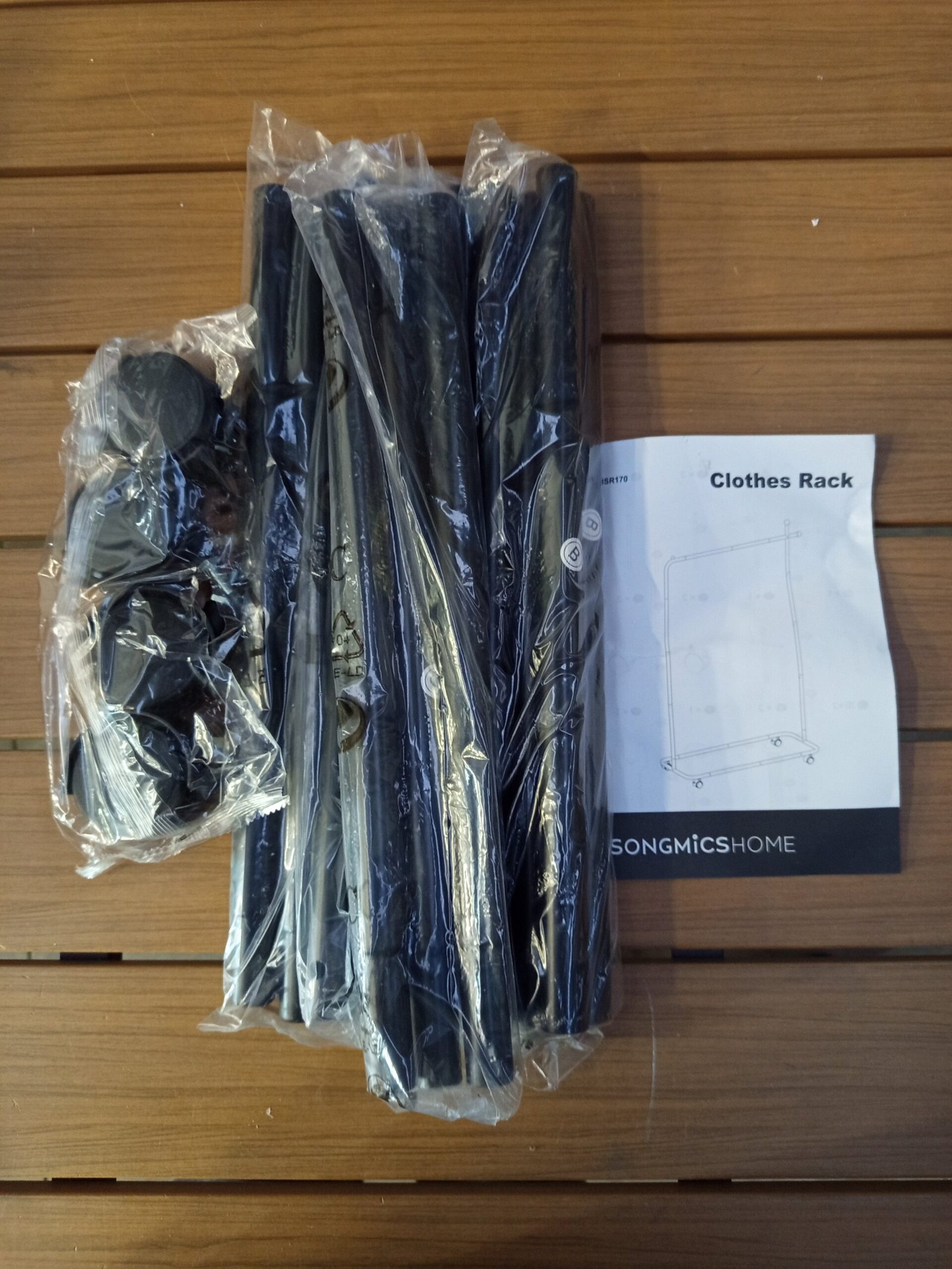 SONGMICS HOME Perchero, Perchero Metálico Negro Tinta HSR170B01 - Imagen 4