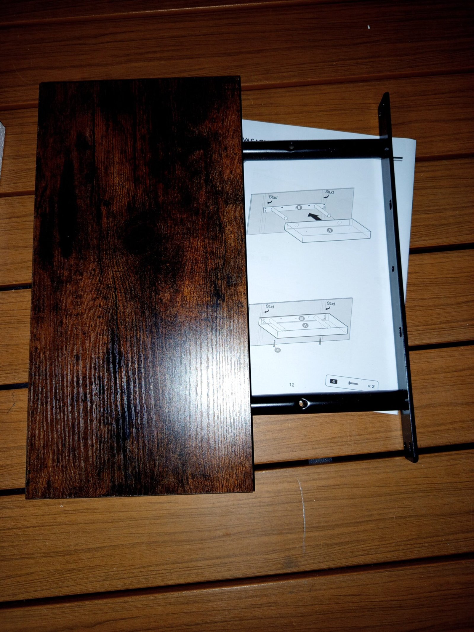 Vasagle LWS24BX Estante de Pared, Flotante, 20 x 40 x 3,8 cm, - Imagen 5