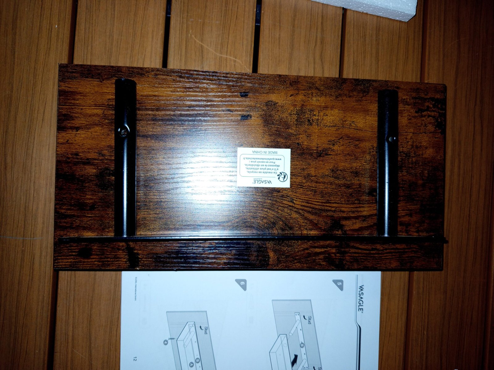 Vasagle LWS24BX Estante de Pared, Flotante, 20 x 40 x 3,8 cm, - Imagen 4