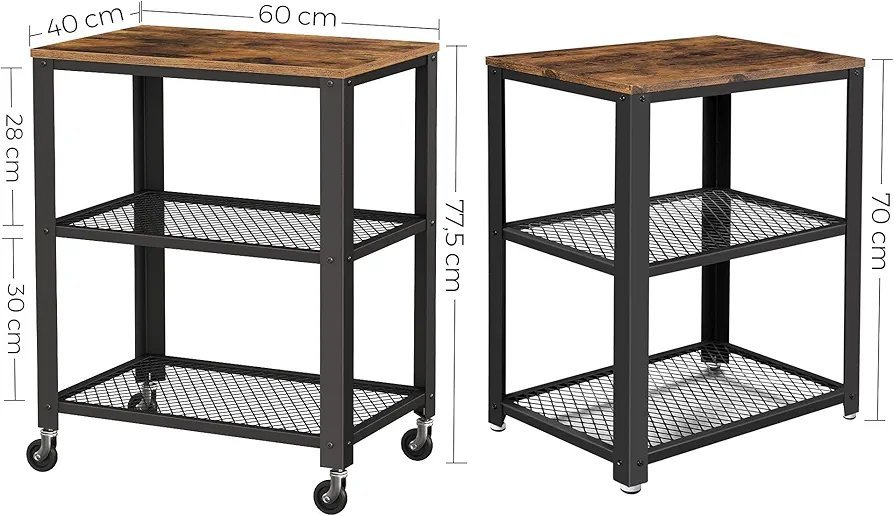 VASAGLE LRC78X CARRO DE SERVICIO - Imagen 2