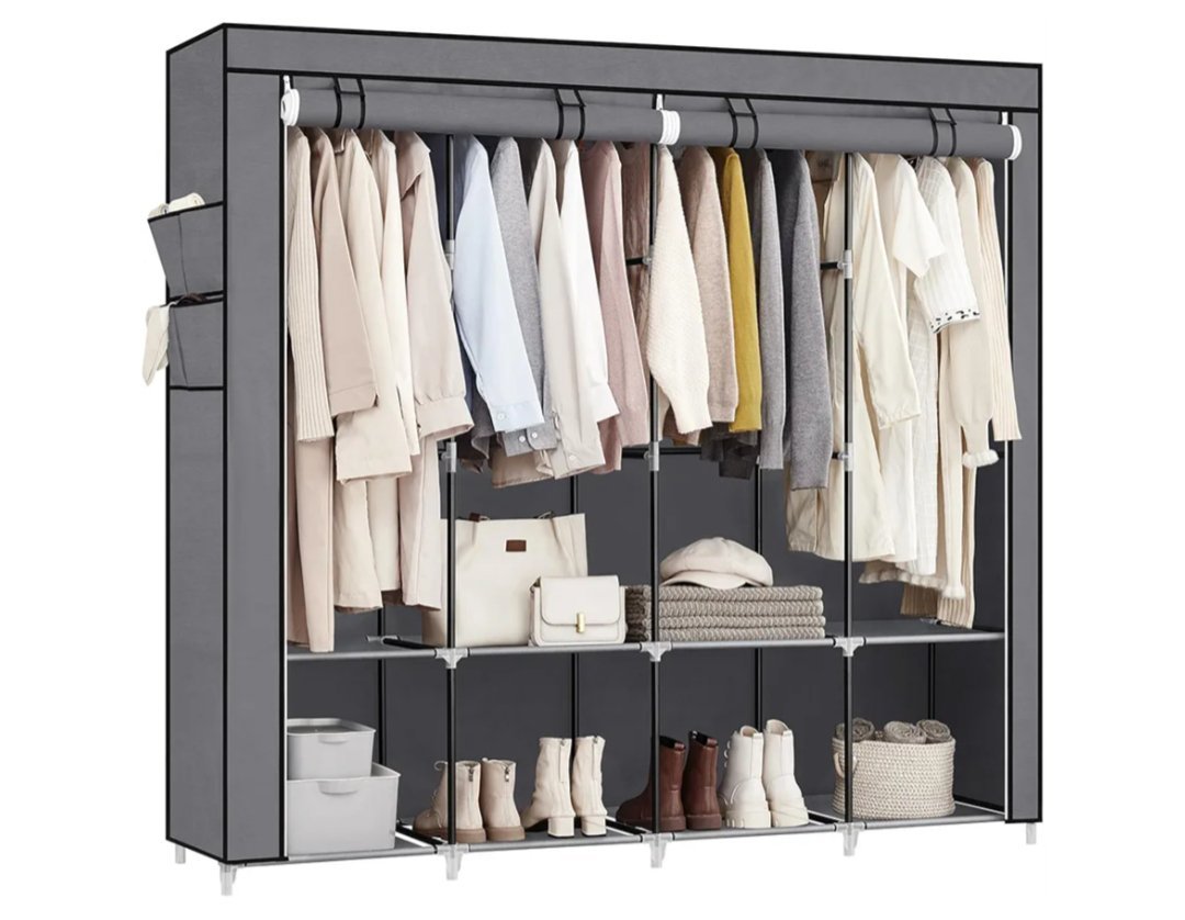 SONGMICS RYG094G02 Armario, 4 Barras de Ropa, - Imagen 2