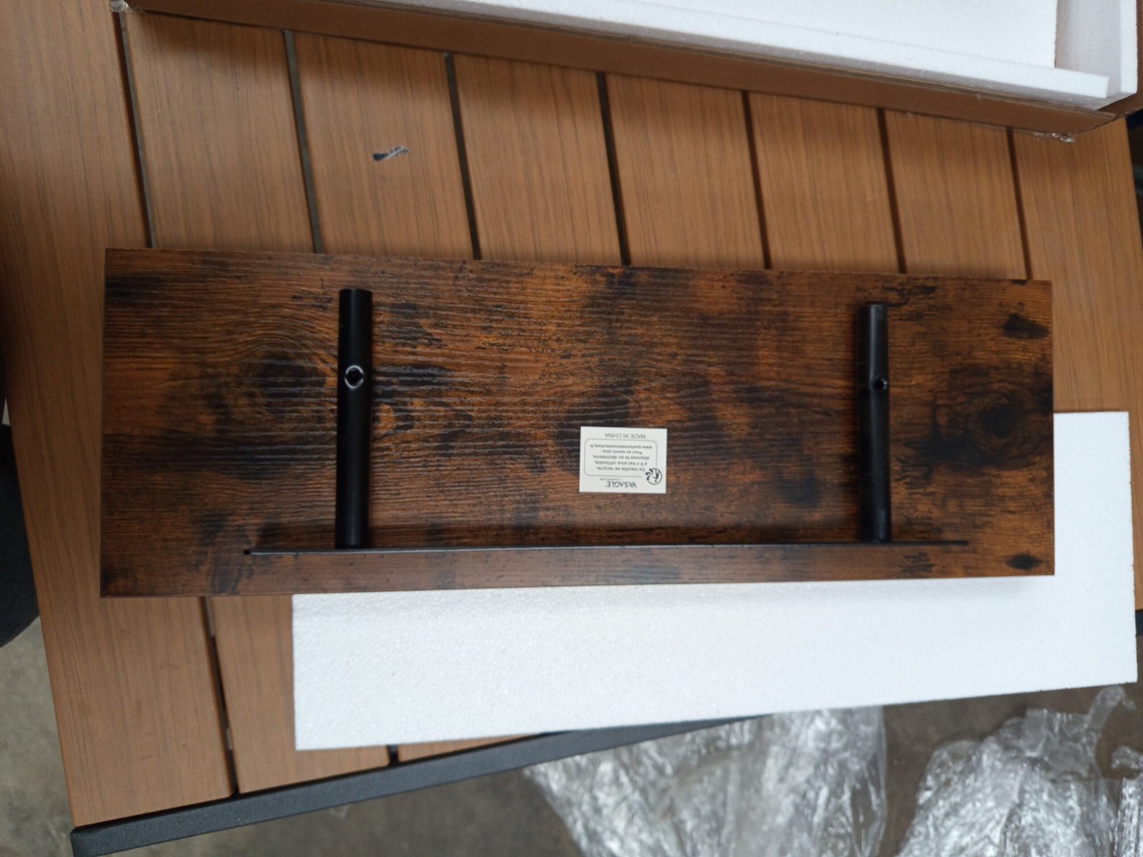 VASAGLE LWS26BX Estante Flotante Marrón Rústico - Imagen 2