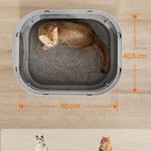 Feandrea PPT002B01 Arenero Cerrado para Gatos, Caja de Arena, XXL.